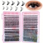 Gene false  smocuri Beautyful Eyelash DUO 30-50D de D /0,15 /9-16mm PINK-640 + 1 Penseta metalica